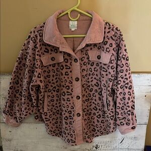 Leopard Print Pink Jacket